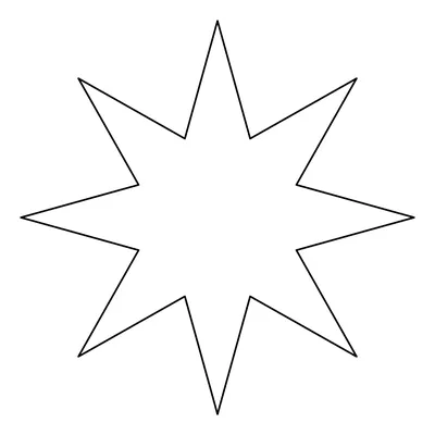 Звезда рисунок шаблон - 72 фото